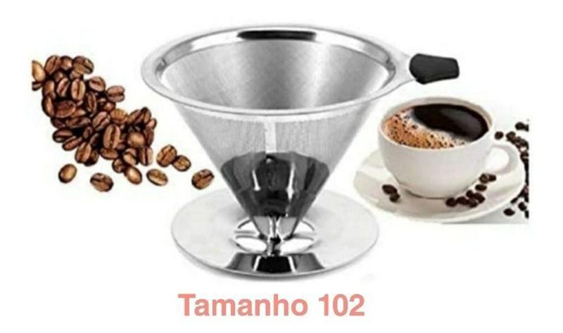 Imagem de Coador De Café Pour Over Inox Tam 102 Não Precisa Filtro - Clink