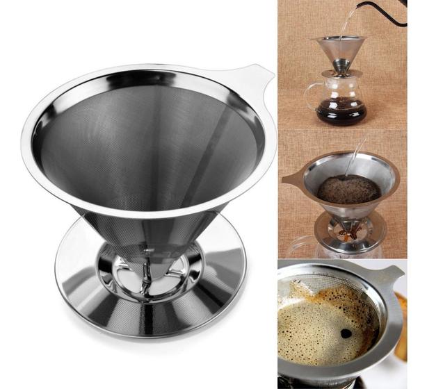 Imagem de Coador De Café Pour Over Inox Tam. 102 - Não Precisa Filtro