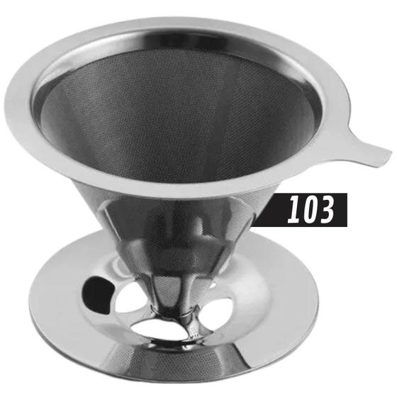 Coador Filtro De Café Aço Inox Sem Uso De Papel 103 Menor preço em Coador Filtro De Café Aço Inox Sem Uso De Papel 103
