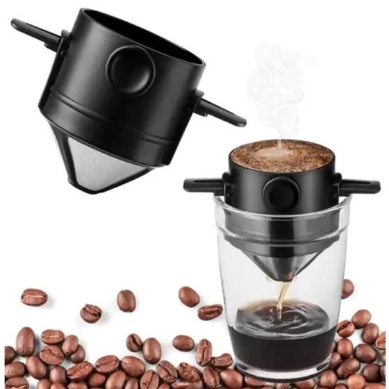 Coador Filtro de Café em Aço Inox Portátil Reutilizável Permanente Ecológico Menor preço em Coador Filtro de Café em Aço Inox Portátil Reutilizável Permanente Ecológico