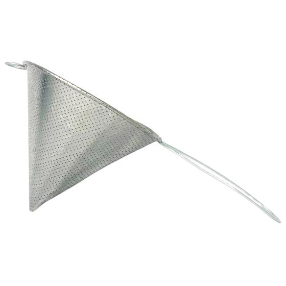 Imagem de Coador Tipo Funil Cone Com Cabo Inox 16x16cm Para Óleo