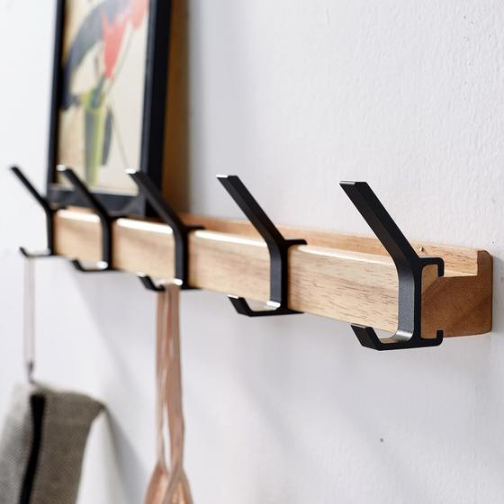 Imagem de Coat Hook Rail UOCO montado na parede Cabide 5 Double Hook