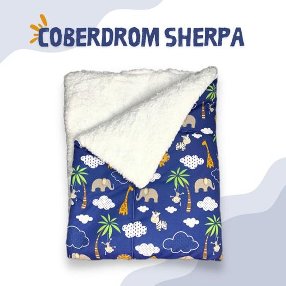 Imagem de Coberdrom Edredom Dupla Face Infantil Com Sherpa Estampado