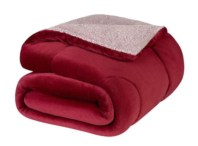 Imagem de Coberdrom Lepper Dupla Face Queen Prisma 2,20m x 2,40m Marsala