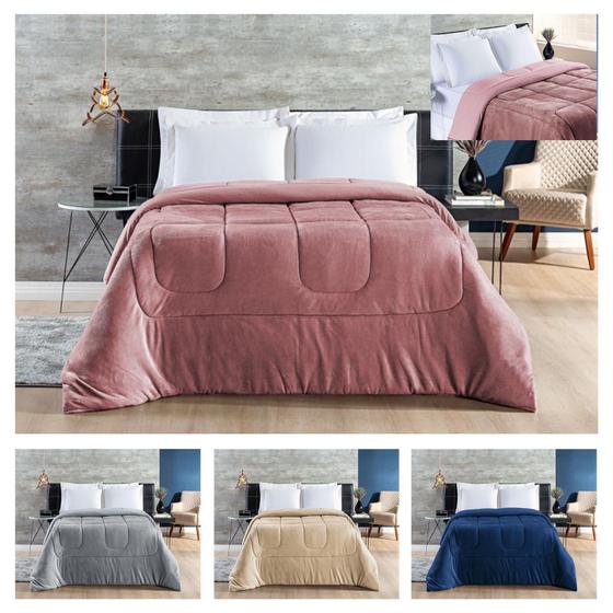 Imagem de Coberdrom Queen Size Fofura Manta Soft E Malha 100%Algodao