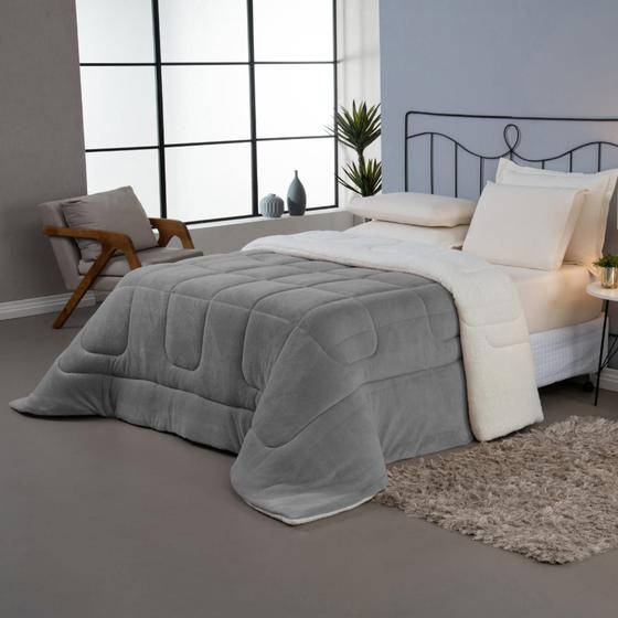 Imagem de Coberdrom Soft Casal 1pç DUPLA FACE  MANTA SOFT E SHERPA