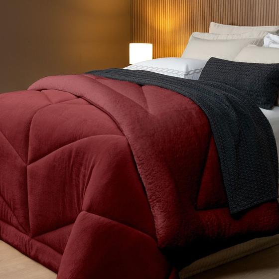 Imagem de Coberdrom Solteiro Lavive Sherpa Colors Dupla face 1,50x2,40m