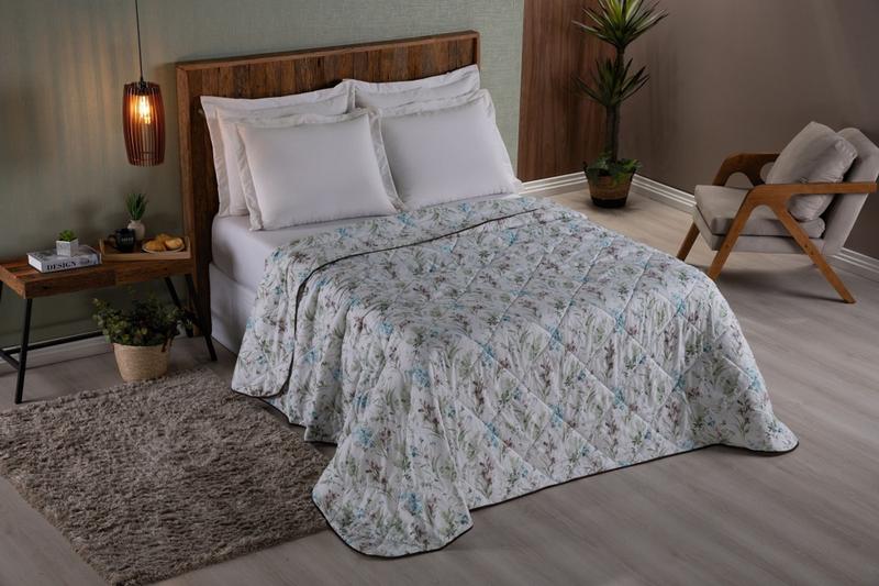 Imagem de Coberta cama solteiro percal estampado 400 fios edredom 100% poliester