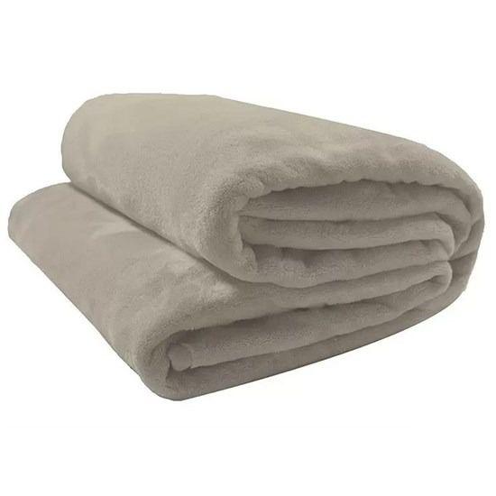 Imagem de Coberto Solteiro Velor Neo Classico 150x220cm em Microfibra Camesa Bege