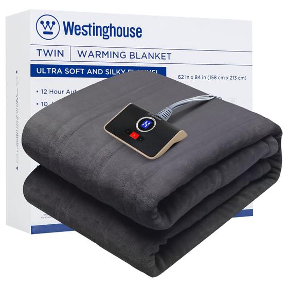 Imagem de Cobertor aquecido Westinghouse Electric Throw Flannel Twin