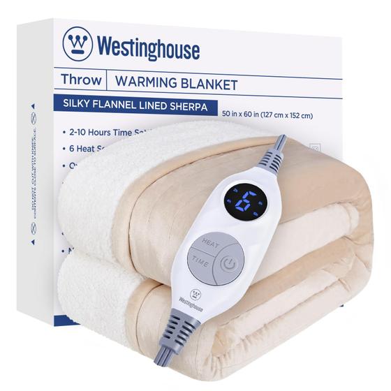 Imagem de Cobertor aquecido Westinghouse Soft Flannel to Sherpa