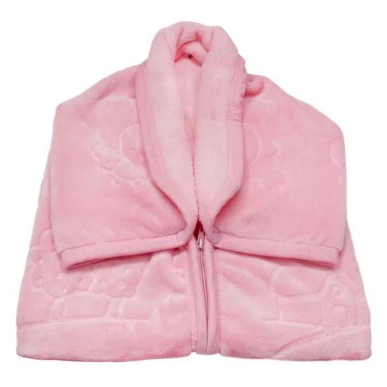 Imagem de Cobertor Baby Sac Touch Texture Rosa - Jolitex Ternille