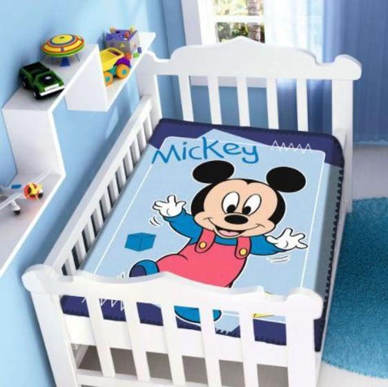 Imagem de Cobertor Bebê Disney Mickey Raschel Antialérgico Original Jolitex