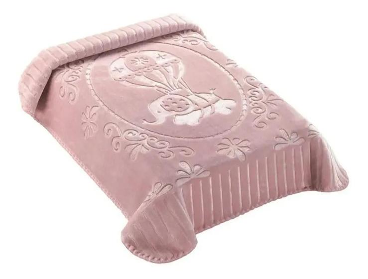 Cobertor Bebê Menina Super Luxo Colibri Rosa - Jolitex - Cobertor para ...