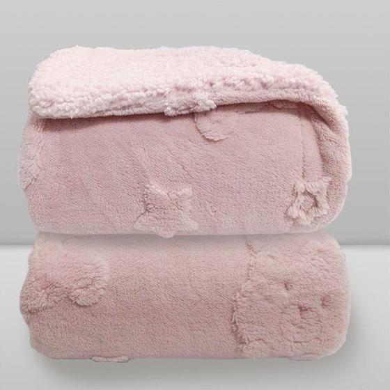 Imagem de Cobertor Bebe Plush com Sherpa Relevo Urso