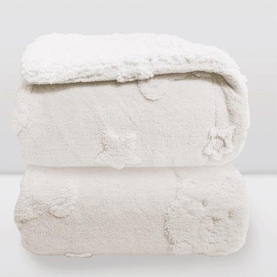 Imagem de Cobertor Bebe Plush com Sherpa Relevo Urso