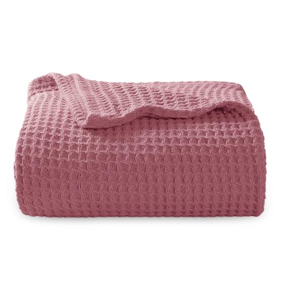 Imagem de Cobertor Bedsure 100% algodão Twin tamanho XL Waffle Weave