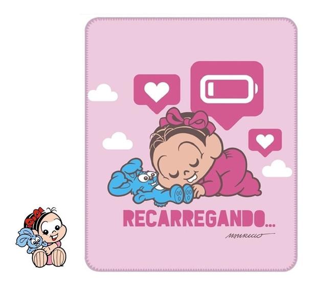 Imagem de Cobertor Beêe Infantil Quentinho Turma da Mônica Sansão Rosa Menina Fofinho Alta Qualidade na Caixa