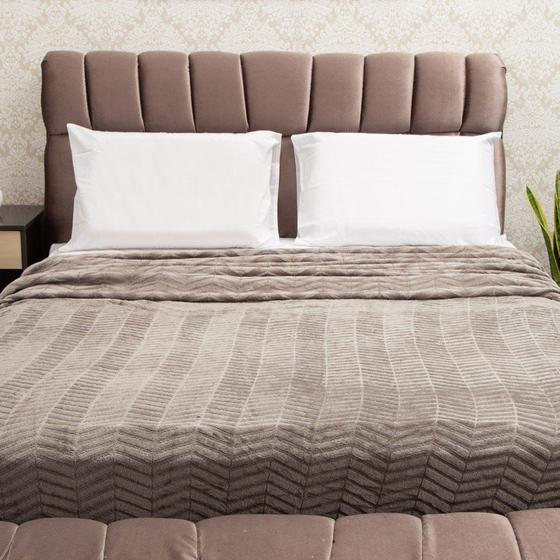 Imagem de Cobertor Casal com Toque Macio Home Design Alaska Taupe