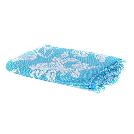 Imagem de Cobertor Casal King Azul com Branco Algodão