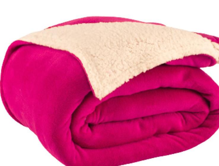 Imagem de Cobertor Casal Queen Canadá 1 Peça  Manta Sherpa Macia Pink 2.40m x 2.20m