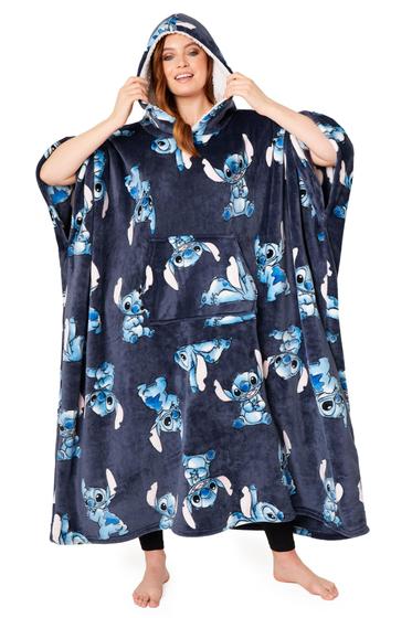 Imagem de Cobertor com capuz Disney Stitch para mulheres e adolescentes