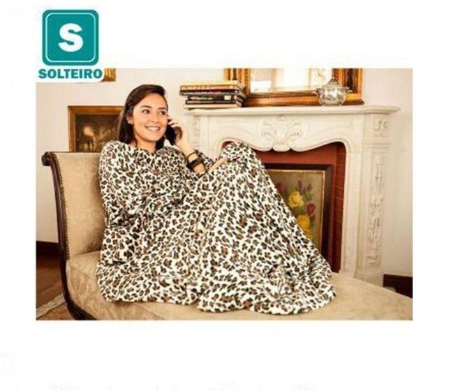 Imagem de Cobertor com Mangas TV Solteiro Onça