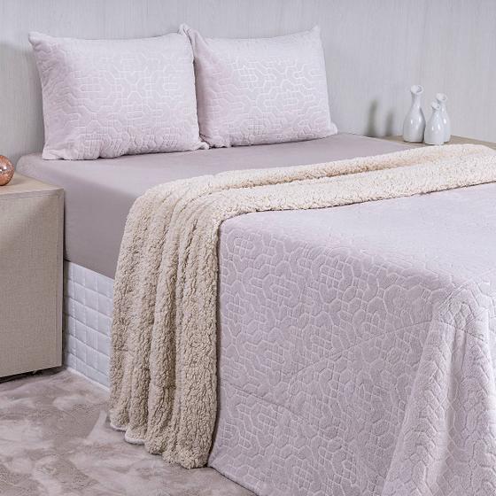 Imagem de Cobertor Confort Plush com Sherpa Dreams Solteiro 1 Peça