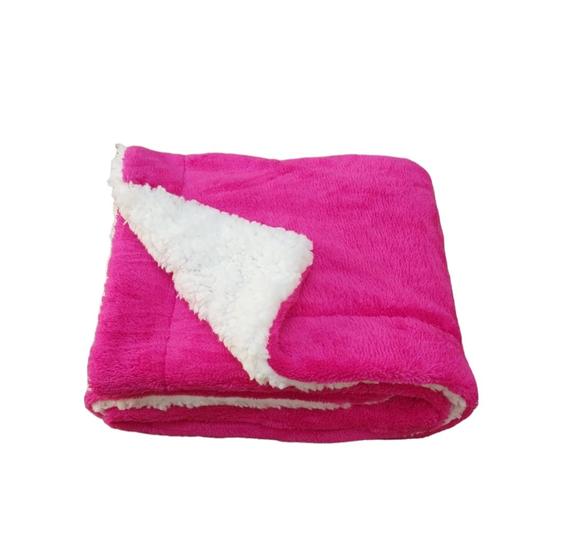 Imagem de Cobertor de Bebe com Sherpa 0,70 x 1,00m Dupla Face Pink