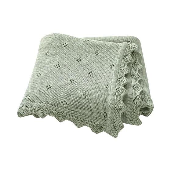 Imagem de Cobertor de Malha para Bebê Recém-Nascido (90x70cm) - Super Macio e Xadrez