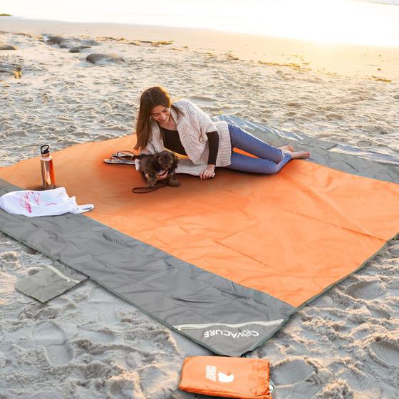 Imagem de Cobertor de praia, covacure, extra grande, impermeável, à prova de areia