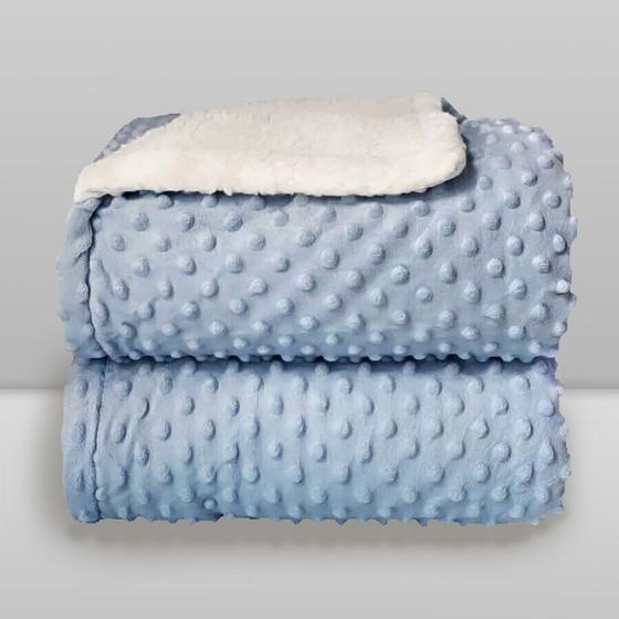Imagem de Cobertor Donna Laço Bebê Plush com Sherpa Dots Bolinhas