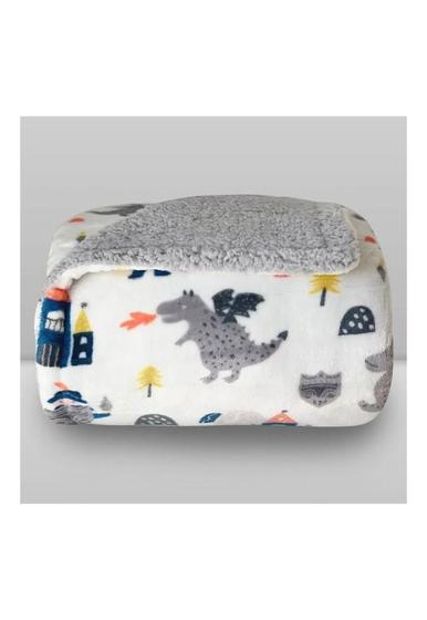 Imagem de Cobertor Donna Laço Kids Plush Print com Sherpa Knight