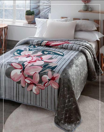 Imagem de Cobertor Double Action (Dupla Face) Almeria 2,4m x 2,2m Não Alérgico Jolitex