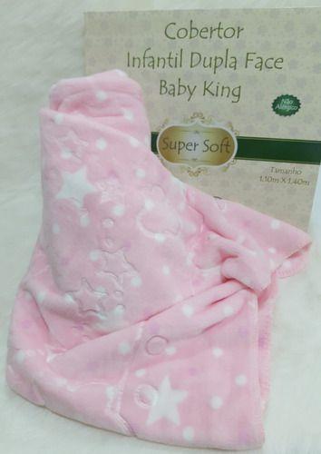 Imagem de Cobertor Dupla Face Bebe Menina King Super Soft Jolitex