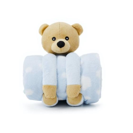 Imagem de Cobertor E Pelúcia Teddy Bear Azul - Loani