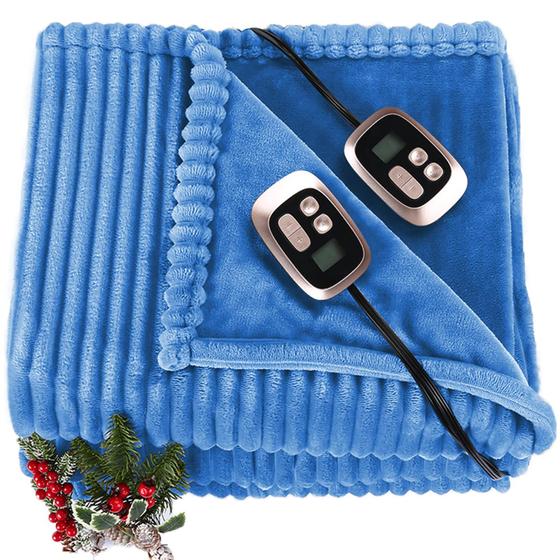 Imagem de Cobertor elétrico aquecido SUNNY HEAT Queen Size Blue Flannel