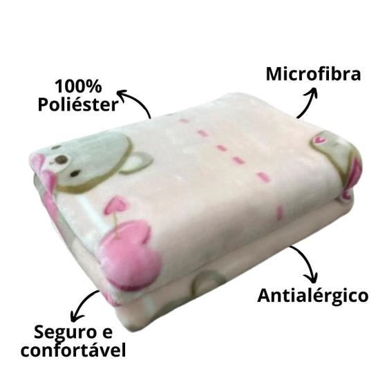Imagem de Cobertor estampado flannel etruria bebe microfibra macio antialergico