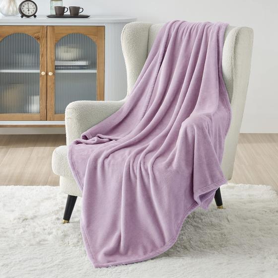 Imagem de Cobertor Fleece Bedsure XL - Roxo Claro - 130x180cm - 300GSM