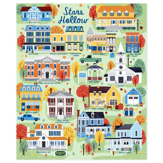 Imagem de Cobertor Hallmark Gilmore Girls Stars Hollow Map 50x60cm