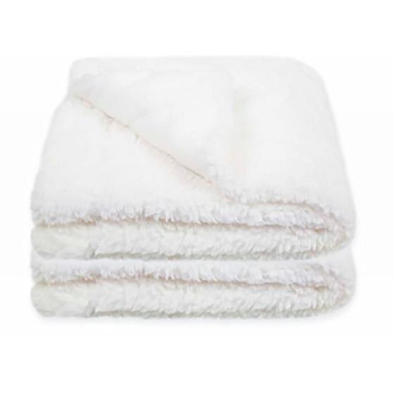 Imagem de Cobertor Hug Carneirinho Sherpa e Fleece Off White