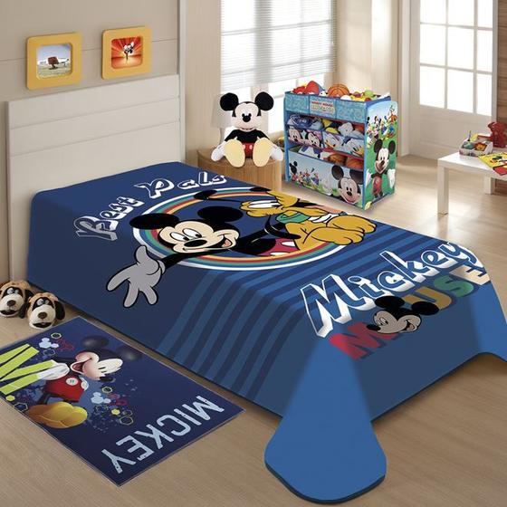 Imagem de Cobertor Infantil Jolitex Disney Raschel Plus Mickey e Minnie