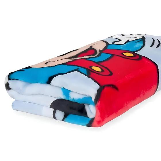Imagem de Cobertor Infantil Masculino Mickey Passinhos Disney Para Bebê Menino Berço Cama Manta Antialérgico Jolitex