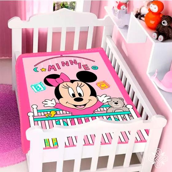 Imagem de Cobertor Infantil Minnie Rosa Jolitex