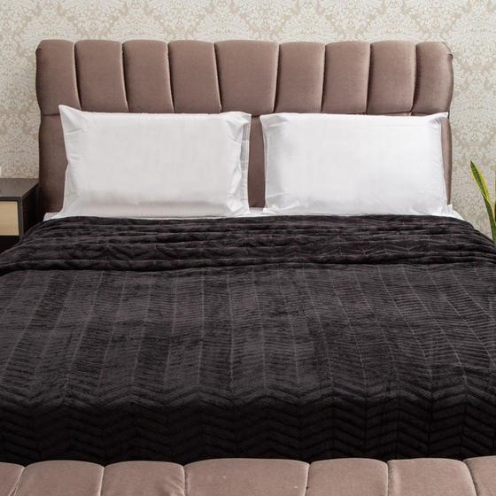 Imagem de Cobertor King com Toque Macio Home Design Alaska Preto