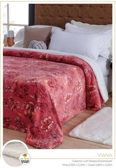 Imagem de Cobertor King Size Jolitex Dupla Face com Sherpa