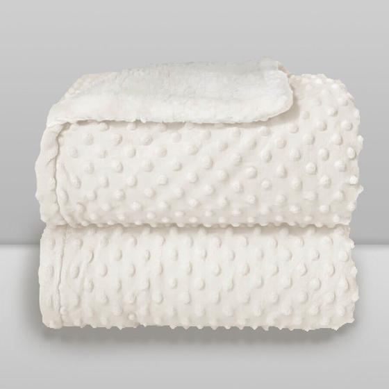 Imagem de Cobertor Laço Bebê Plush Com Sherpa Dots Bolinhas