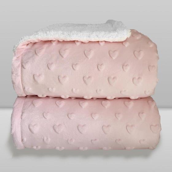 Cobertor Laço Bebê Plush Com Sherpa Hearts é boa?