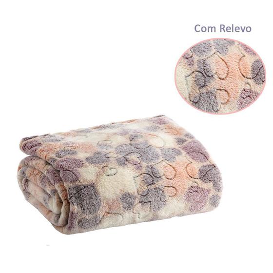 Imagem de Cobertor Manta Casal Jolitex Com Relevo Anti Alérgico Flannel Sollievo 180x220CM