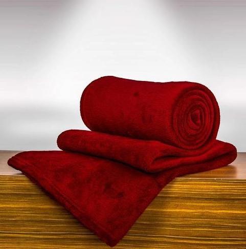 Imagem de Cobertor Manta Casal Padrão  Anti Alérgico vermelho Vivo